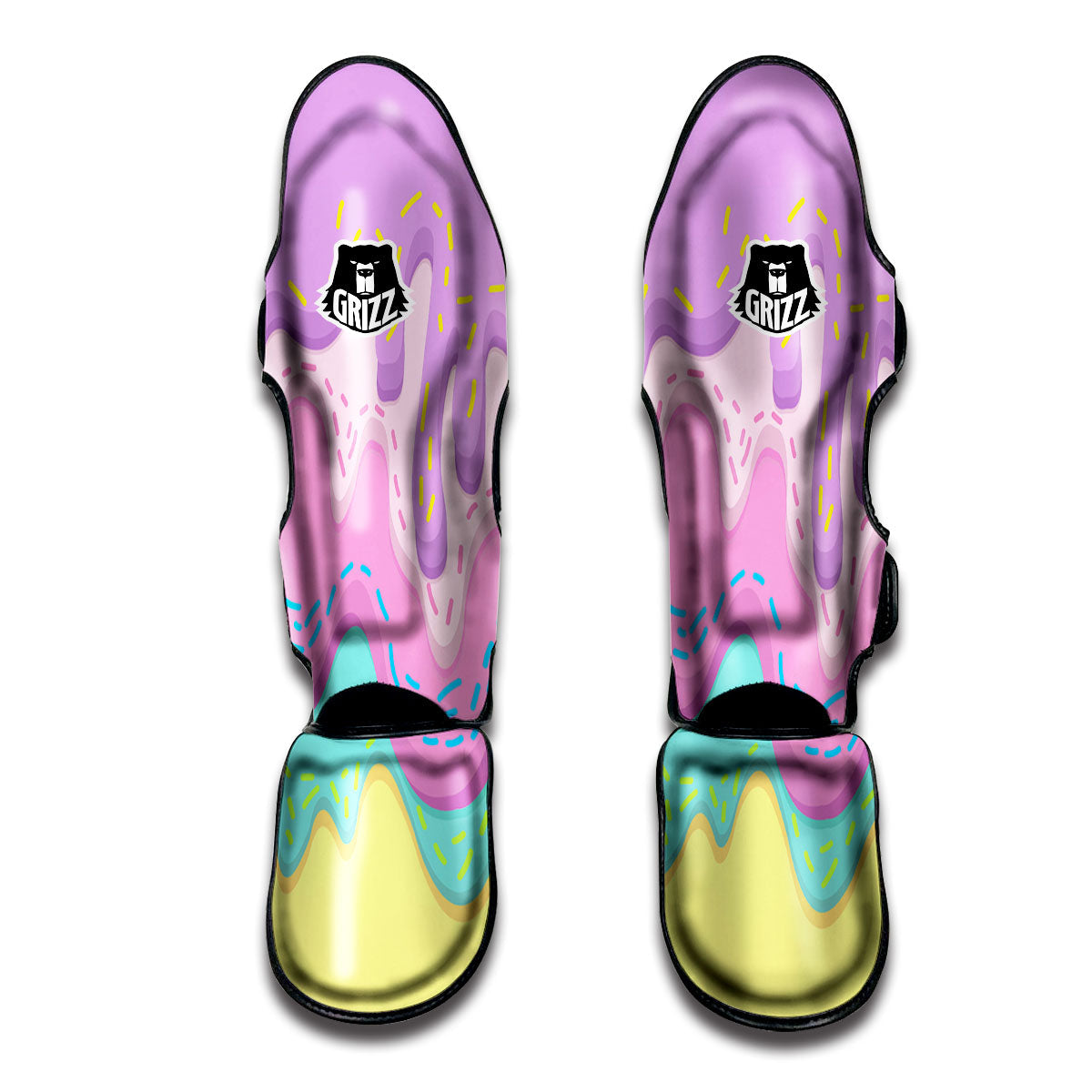 Ice Cream Dripping Pastel Print Muay Thai Shin Guards-grizzshop