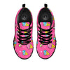 Ice Cream Pink Print Pattern Black Sneaker-grizzshop