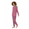 Ice Cream Pink Print Pattern Women's Pajamas-grizzshop