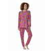 Ice Cream Pink Print Pattern Women's Pajamas-grizzshop