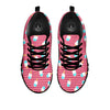 Ice Cream Pink Striped Print Pattern Black Sneaker-grizzshop