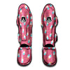 Ice Cream Pink Striped Print Pattern Muay Thai Shin Guards-grizzshop