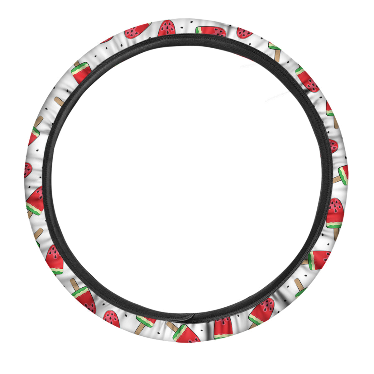 Ice Cream Watermelon Print Pattern Car Steering Wheel Cover-grizzshop