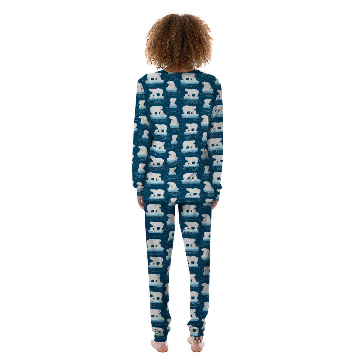 Ice Polar Bear Print Pattern Women's Pajamas-grizzshop