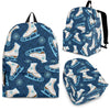 Ice Skate Pattern Print Backpack-grizzshop