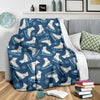 Ice Skate Pattern Print Blanket-grizzshop