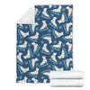 Ice Skate Pattern Print Blanket-grizzshop