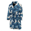 Ice Skate Pattern Print Men Long Robe-grizzshop