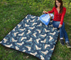 Ice Skate Pattern Print Quilt-grizzshop