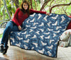 Ice Skate Pattern Print Quilt-grizzshop