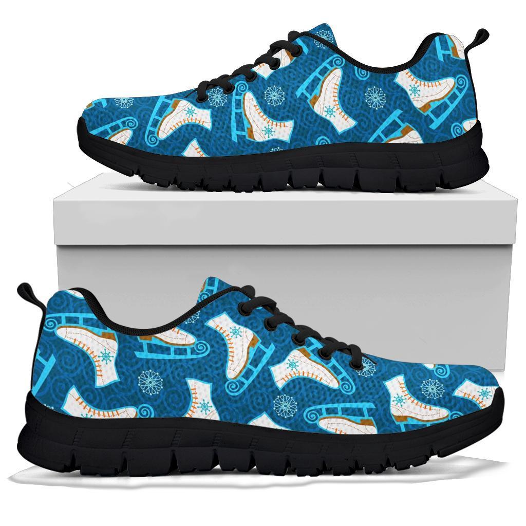 Ice Skate Pattern Print Sneaker Shoes For Men Women-grizzshop