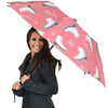 Ice Skate Pink Pattern Print Automatic Foldable Umbrella-grizzshop