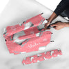 Ice Skate Pink Pattern Print Automatic Foldable Umbrella-grizzshop