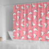 Ice Skate Pink Pattern Print Bathroom Shower Curtain-grizzshop