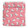 Ice Skate Pink Pattern Print Duvet Cover Bedding Set-grizzshop