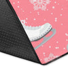 Ice Skate Pink Pattern Print Floor Mat-grizzshop