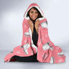 Ice Skate Pink Pattern Print Hooded Blanket-grizzshop