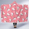 Ice Skate Pink Pattern Print Hooded Blanket-grizzshop