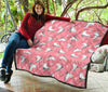 Ice Skate Pink Pattern Print Quilt-grizzshop