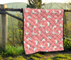 Ice Skate Pink Pattern Print Quilt-grizzshop