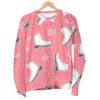 Ice Skate Pink Pattern Print Women's Sweatshirt-grizzshop