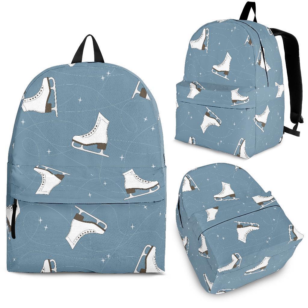 Ice Skate Print Pattern Backpack-grizzshop