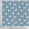 Ice Skate Print Pattern Bathroom Shower Curtain-grizzshop