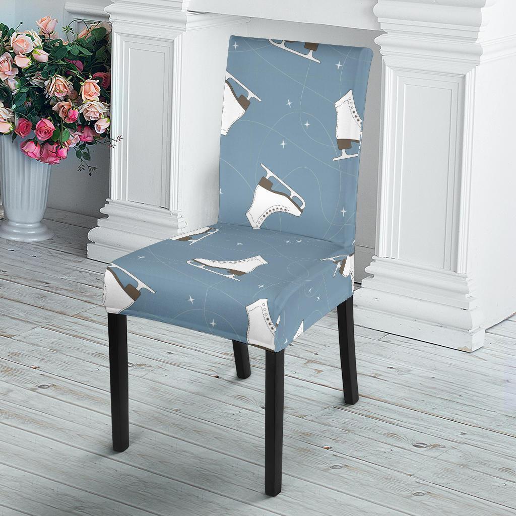 Ice Skate Print Pattern Chair Cover-grizzshop