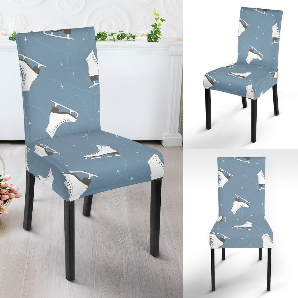 Ice Skate Print Pattern Chair Cover-grizzshop