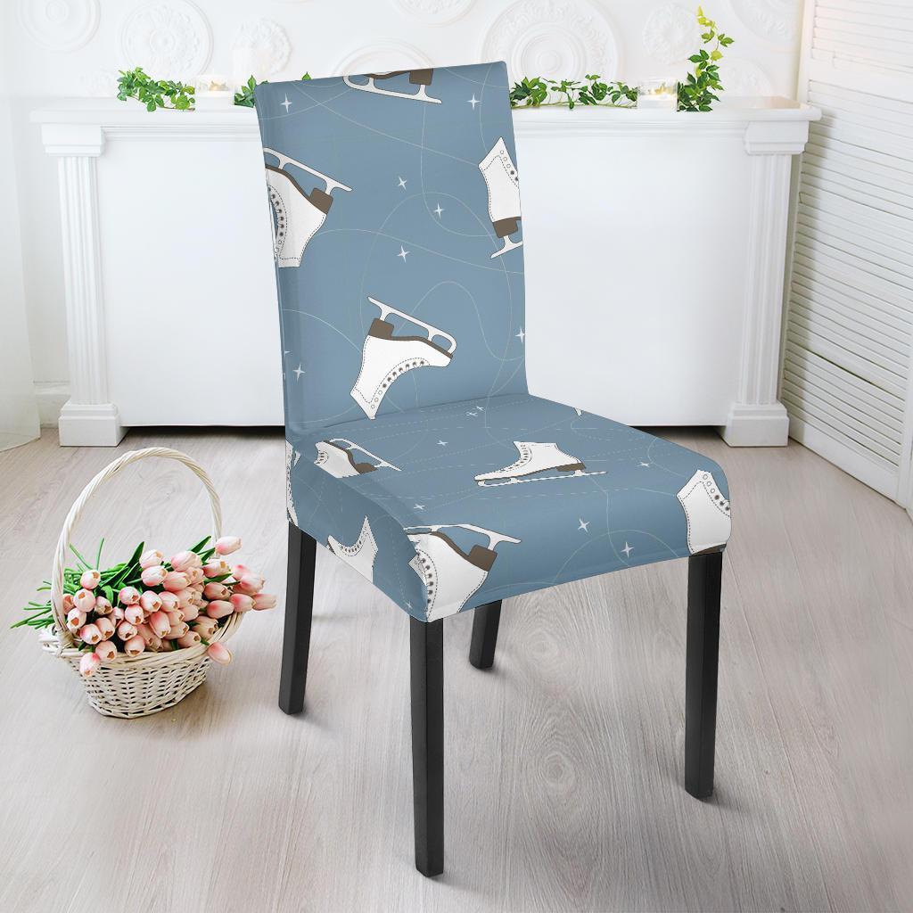 Ice Skate Print Pattern Chair Cover-grizzshop