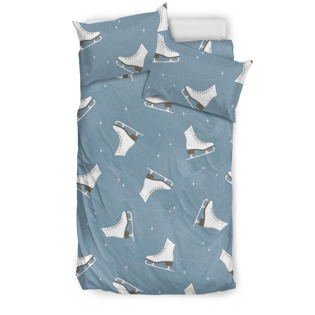 Ice Skate Print Pattern Duvet Cover Bedding Set-grizzshop