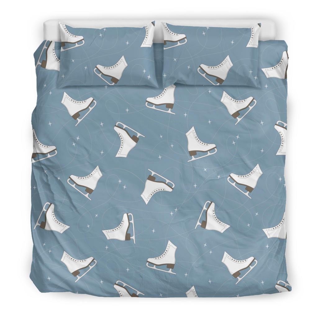 Ice Skate Print Pattern Duvet Cover Bedding Set-grizzshop