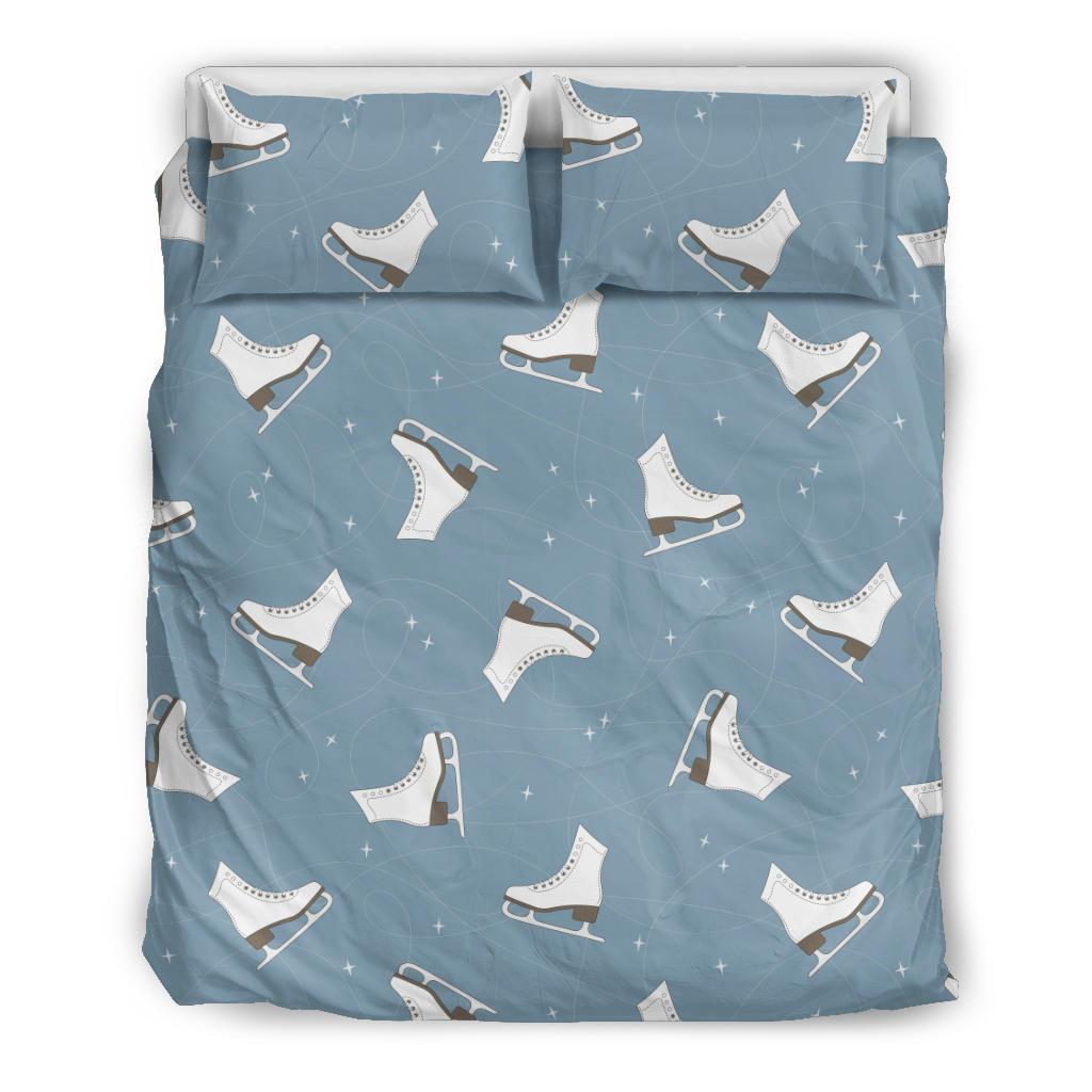 Ice Skate Print Pattern Duvet Cover Bedding Set-grizzshop