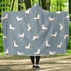 Ice Skate Print Pattern Hooded Blanket-grizzshop