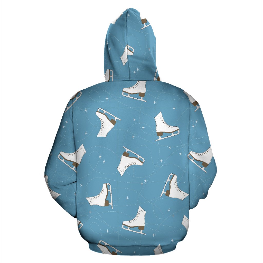 Ice Skate Print Pattern Men Women Pullover Hoodie-grizzshop