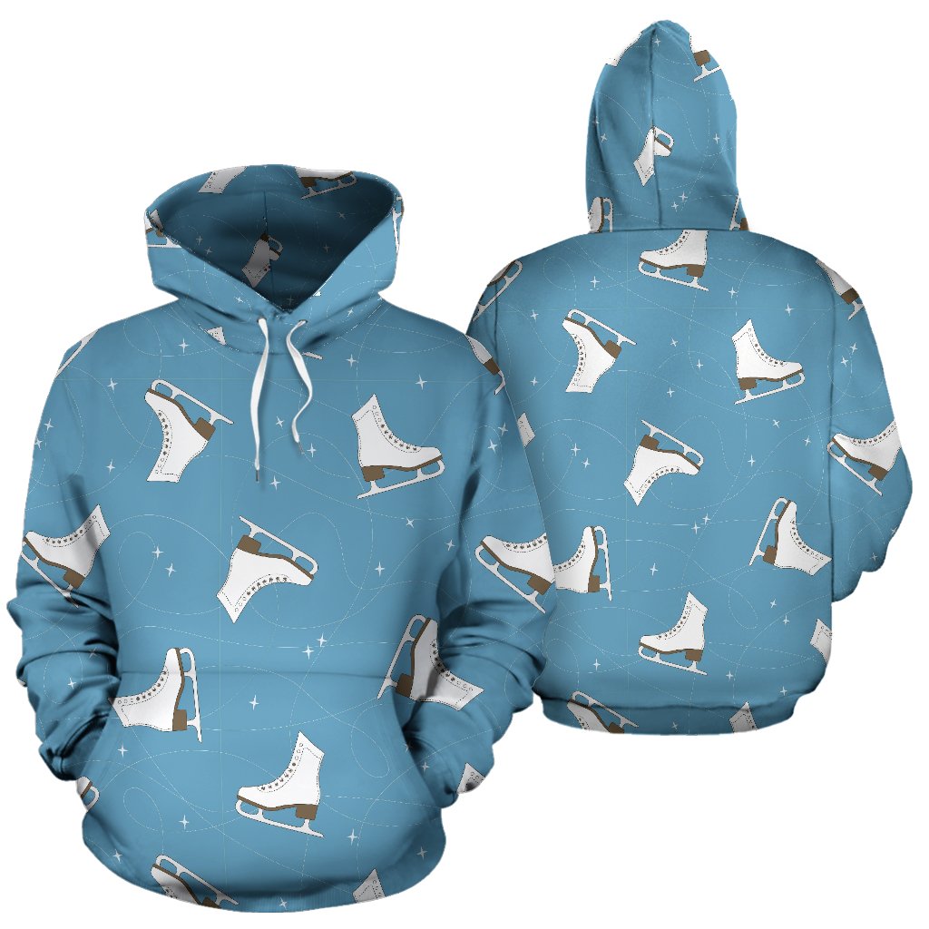 Ice Skate Print Pattern Men Women Pullover Hoodie-grizzshop