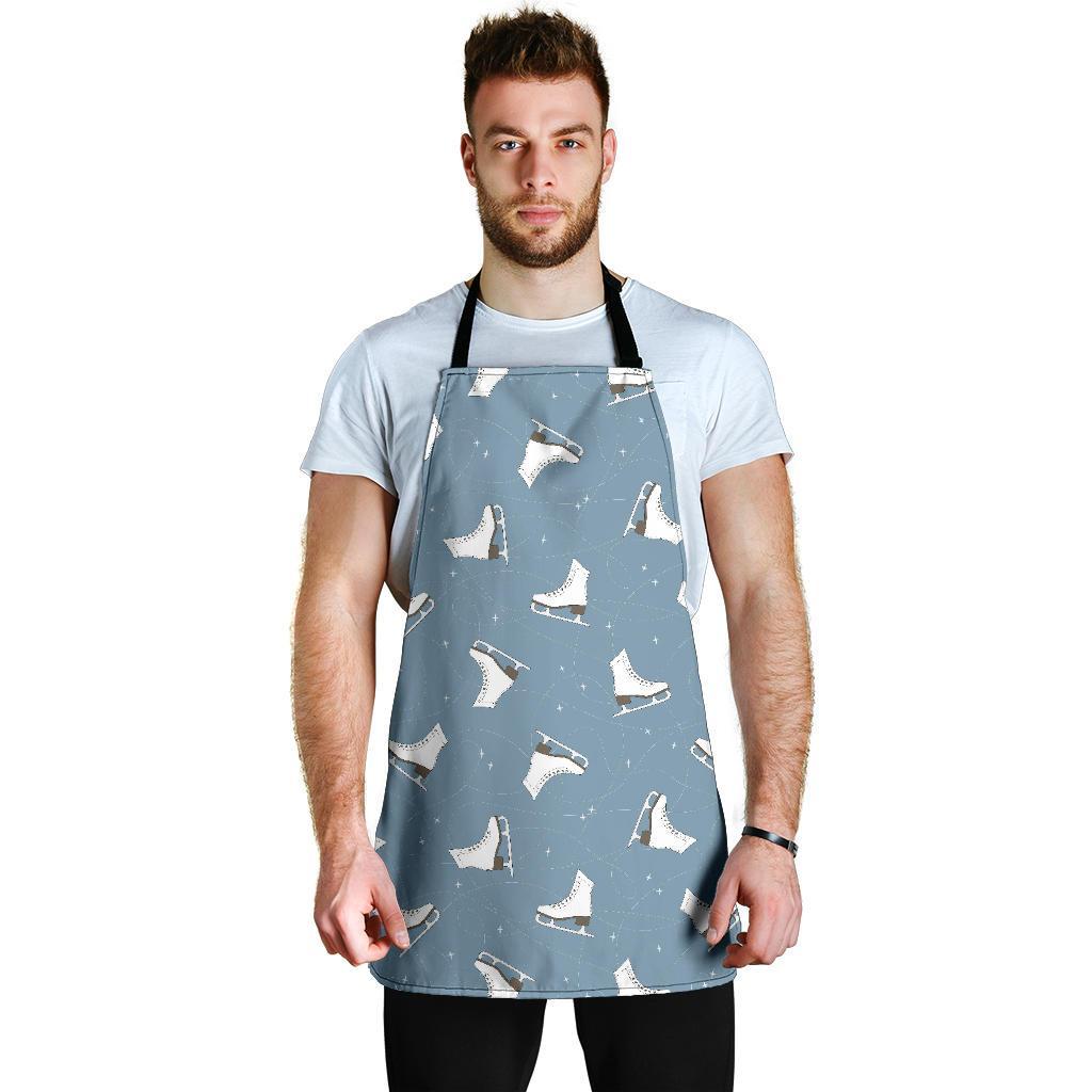 Ice Skate Print Pattern Men's Apron-grizzshop