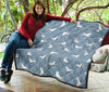 Ice Skate Print Pattern Quilt-grizzshop