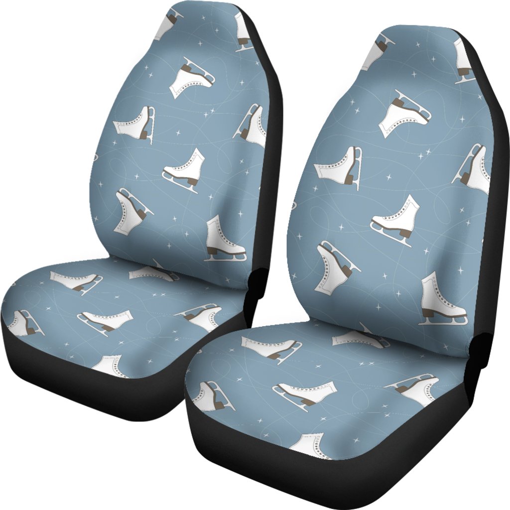 Ice Skate Print Pattern Universal Fit Car Seat Covers-grizzshop