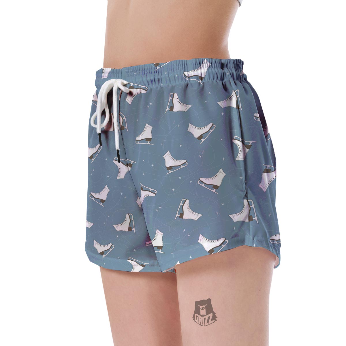 Ice Skate Print Pattern Women's Shorts-grizzshop
