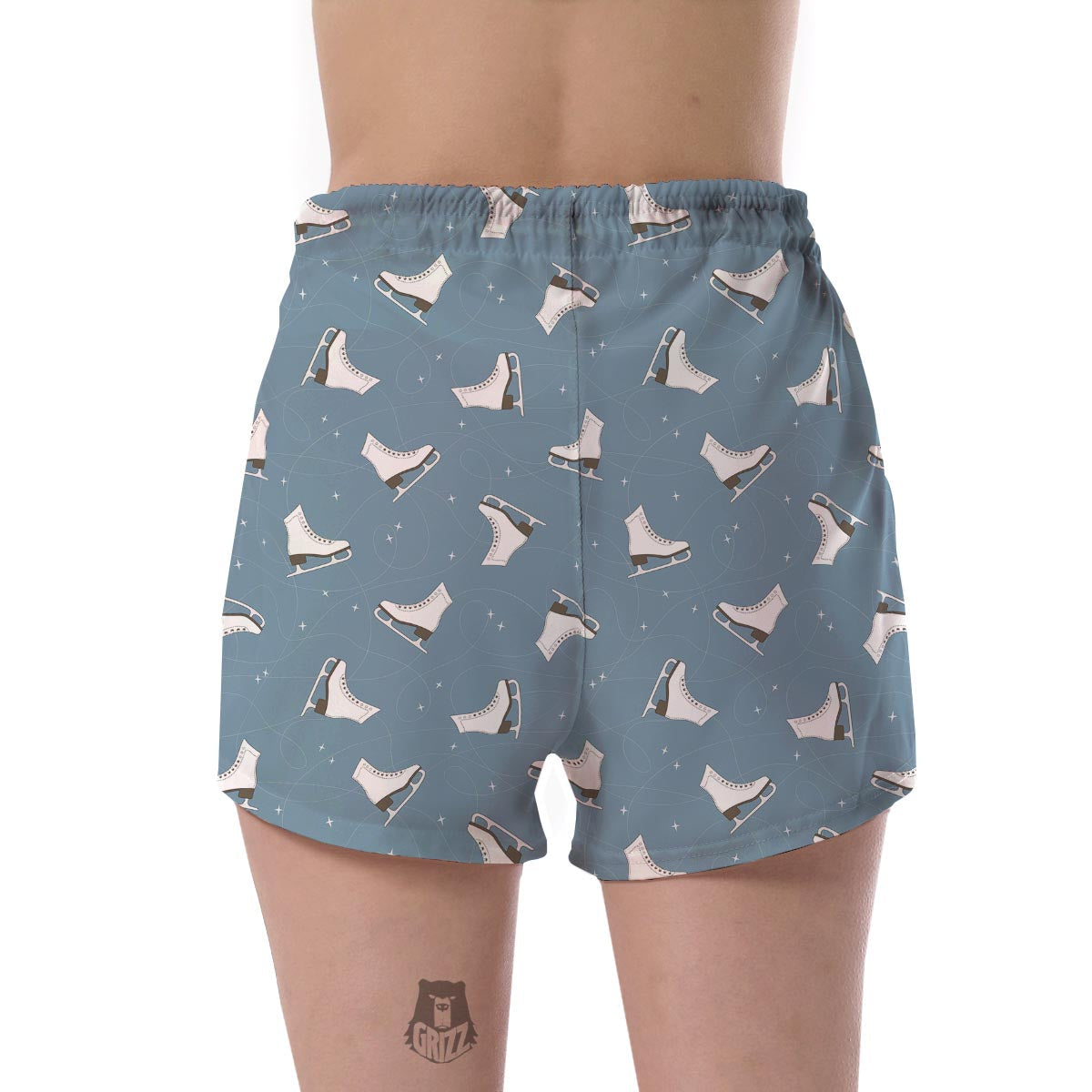 Ice Skate Print Pattern Women's Shorts-grizzshop