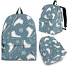 Ice Skate Snowflake Pattern Print Backpack-grizzshop