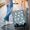 Ice Skate Snowflake Pattern Print Luggage Cover Protector-grizzshop