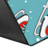 Ice Skate Snowflake Print Pattern Floor Mat-grizzshop