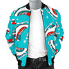 Ice Skate Snowflake Print Pattern Men's Bomber Jacket-grizzshop