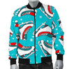 Ice Skate Snowflake Print Pattern Men's Bomber Jacket-grizzshop