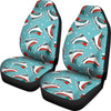 Ice Skate Snowflake Print Pattern Universal Fit Car Seat Covers-grizzshop