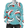 Ice Skate Snowflake Print Pattern Women's Sweatshirt-grizzshop