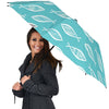 Ichthys Christian Pattern Print Automatic Foldable Umbrella-grizzshop