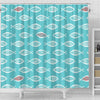 Ichthys Christian Pattern Print Bathroom Shower Curtain-grizzshop